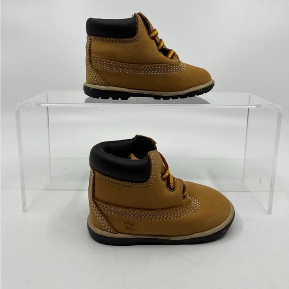 TIMBERLAND Baby Toddler Leather Hiking Field Boots Sz 2 - Picture 1 of 6